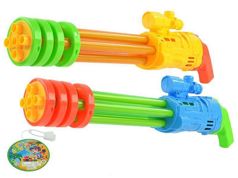 供应SM294815 56CM加特林五管水炮 抽拉式漂流水枪 水炮戏水玩具
