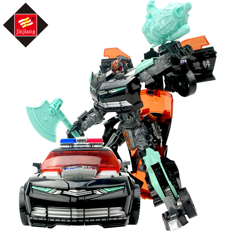 锦江百变金刚模型儿童玩具变形战警汽车带武器套装机器人一件代发