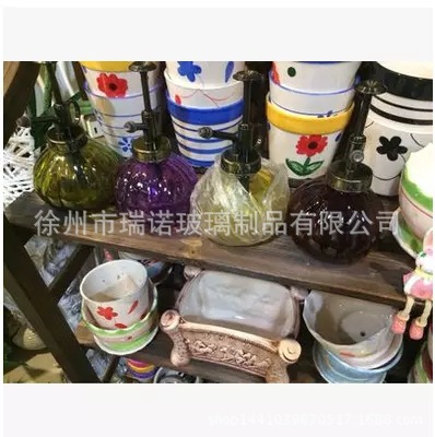 复古南瓜喷壶 洒水壶多肉喷壶 玻璃浇水壶 浇花喷水壶喷雾器