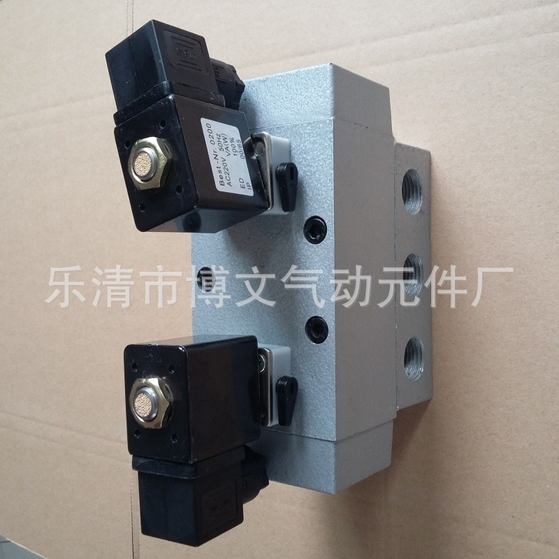 五口二位双线圈换向电磁阀K25D2H-10 电控滑阀K25D2-10