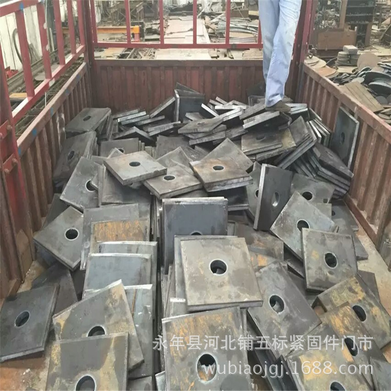 永年厂家直销幕墙配件石材配置预埋件镀锌冲压版封闭式预埋件现货