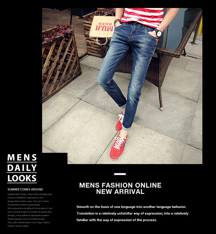 Jeans pour adolescent pieds Slim pour été - Ref 1468359 Image 12