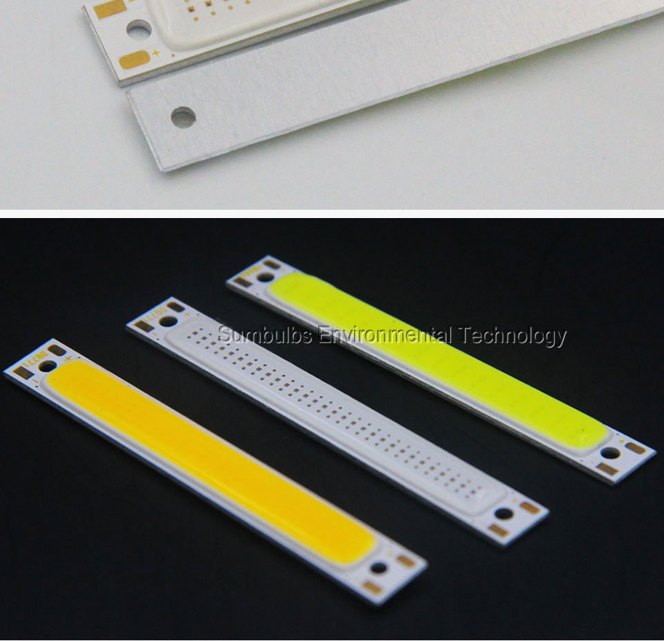 6008暖红白蓝色LED COB灯条1W 3W