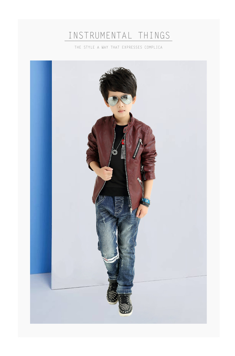Veste pour garcon en cuir - Ref 2159328 Image 16