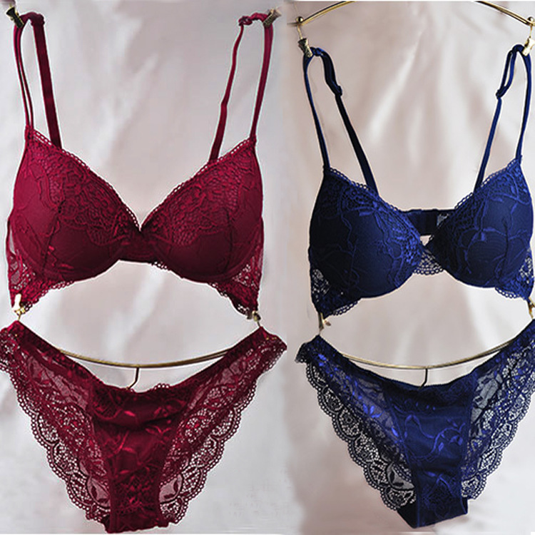 Factory direct 9118 foreign trade European and American style underwear sexy deep V lace Japanese gathered ladies bra set bra Factory direct 9118 foreign trade European and American style underwear sexy deep V lace Japanese gathered ladies bra set bra