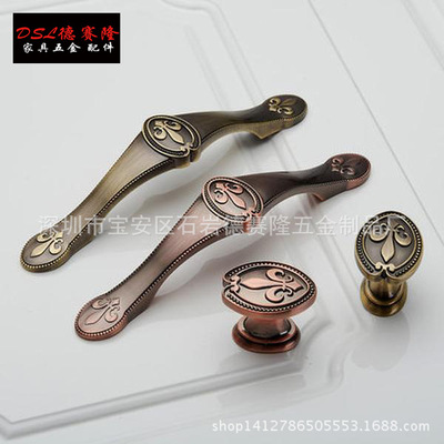 Manufactor supply drawer handle thickening Kirsite handle Antique furniture handle wardrobe Hardware