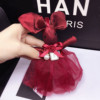 Cloth, doll, rabbit, keychain with bow, pendant, South Korea, creative gift