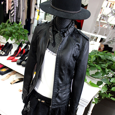 一件代发跨境可定做秋装女2021新款大码女装女士外套皮衣女式夹克|ms