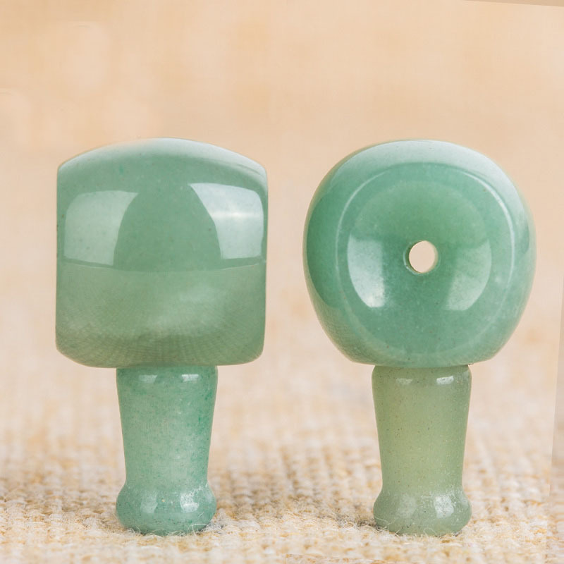 Natural Aventurine Three-Way Connector, Buddha Head, Xizang-Style Three-Way Connector, Buddhist Beads, Bodhi Star and Moon Jewelry Accessories Wholesale