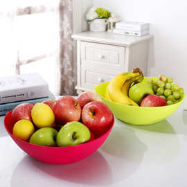 食品级塑料三色形果盘色拉碗 瓜子水果盘小零食糖果盘干果碗84006
