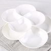Pure White Hotel Ceramics Four Plate Self -Service Subsidal Tableware Division Division Divisions Snack Snack Disk 4 grid plate