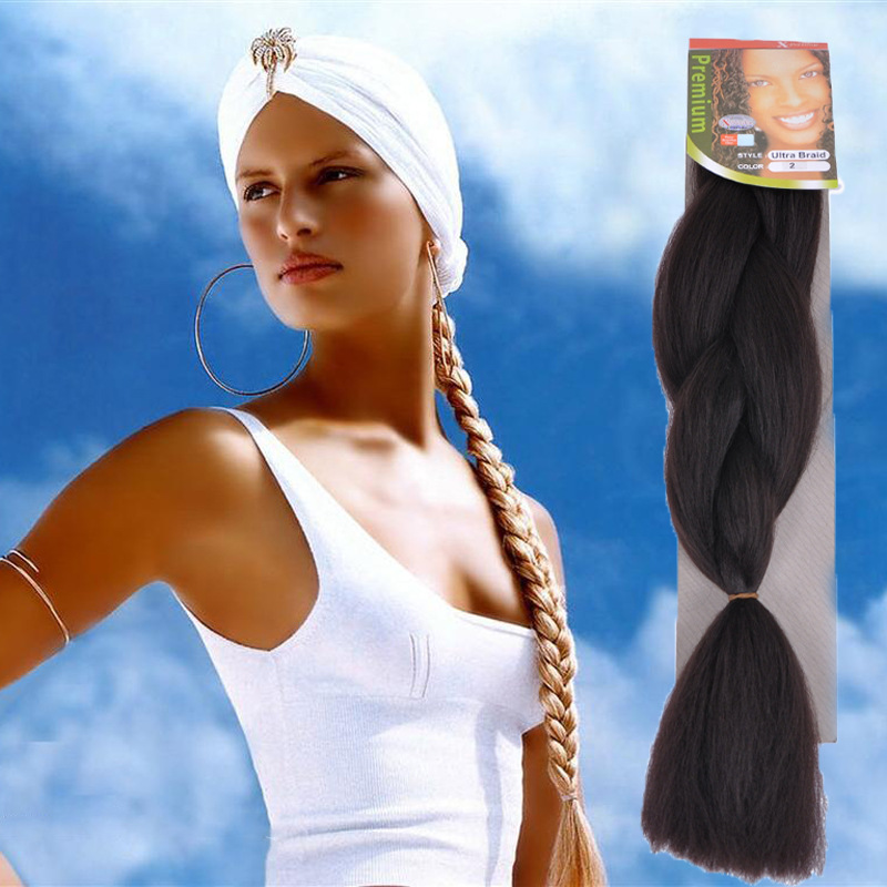 African Lady Colored Braid Hair Extensio...