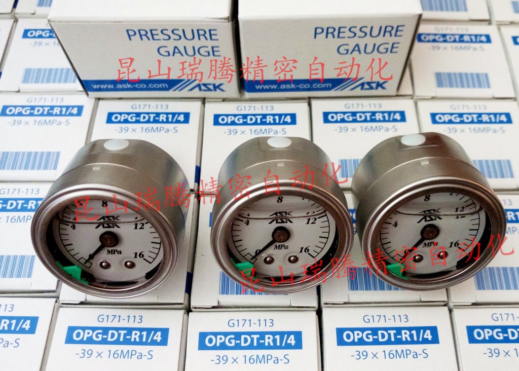 ASK压力表OPG-DT-R1/4-39x16MPa-S (可替用IADG-R2-39*16MPA-S)