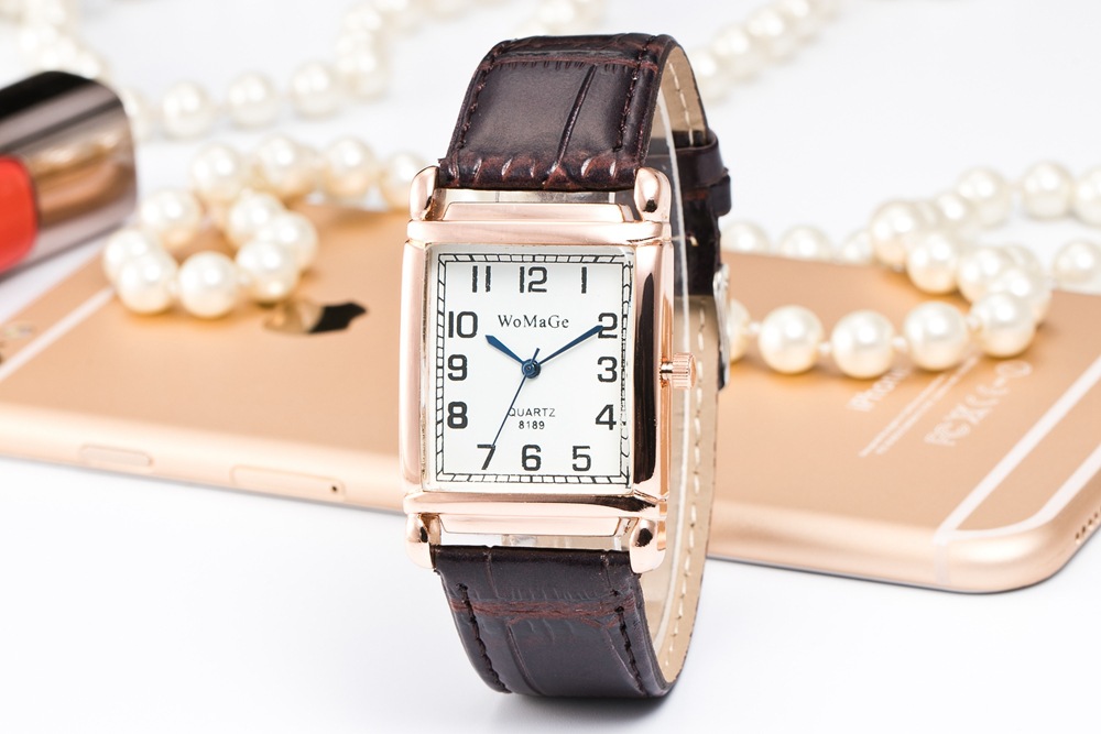 Il nuovo orologio da cintura da donna con quadrante rettangolare personalizzato di Womage, orologio al quarzo digitale minimalista alla moda_voghion.com