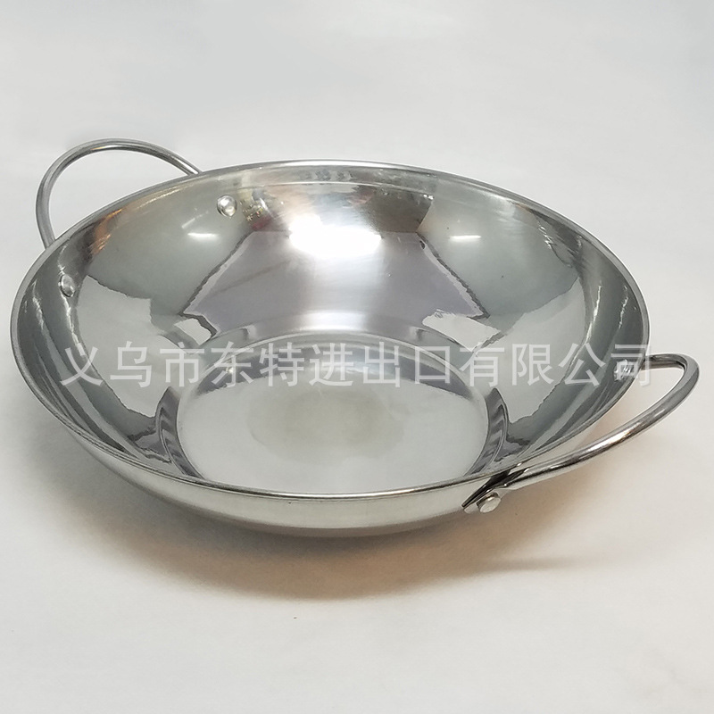 Factory direct sales of stainless steel bars, hotels, restaurants, double-eared flat-bottomed dry POTS, alcohol POTS, high-quality single-person POTS detail image 10