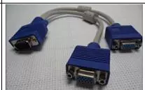 Устройство распределения VGA 1 в 2, высокочеткое видео для компьютера и дисплея, делитель 1 на 2, кабель-распределитель