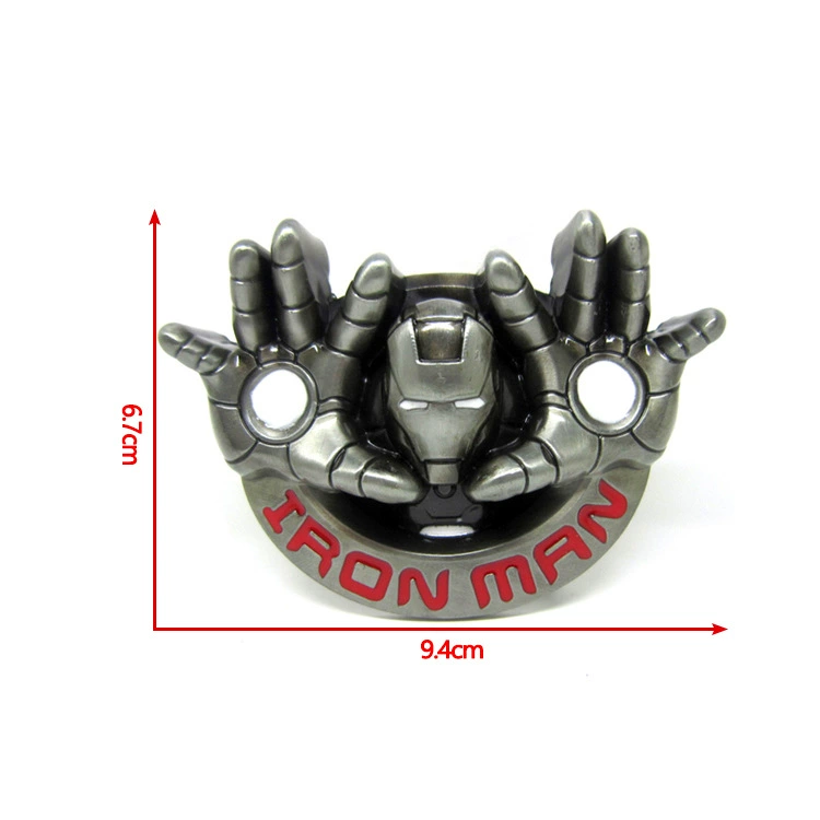 Three dimensional comics, heroes, belt, buckle, in 3d format, Marvel, Iron Man