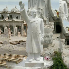石雕大理石毛主席像汉白玉伟人毛泽东雕像广场企业门口雕刻摆件