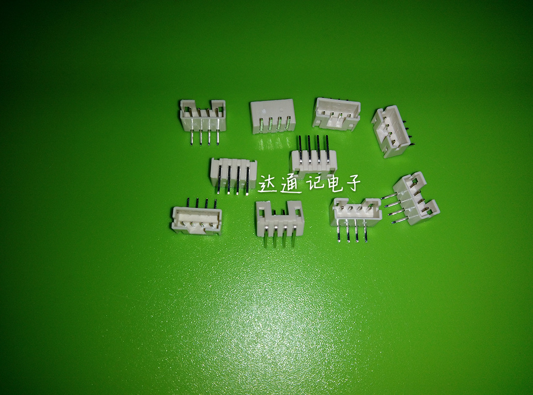 间距2.0mm PH-4AW 弯针耐高温280度 PH2.0-4P弯插插座 米色