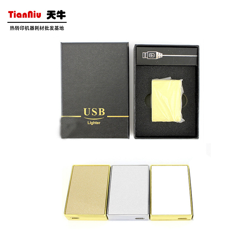 Sublimation blanks USB Rechargeable Lighter DIY personality customized Windbreak Sideslip lighter Manufactor Special Offer Direct selling