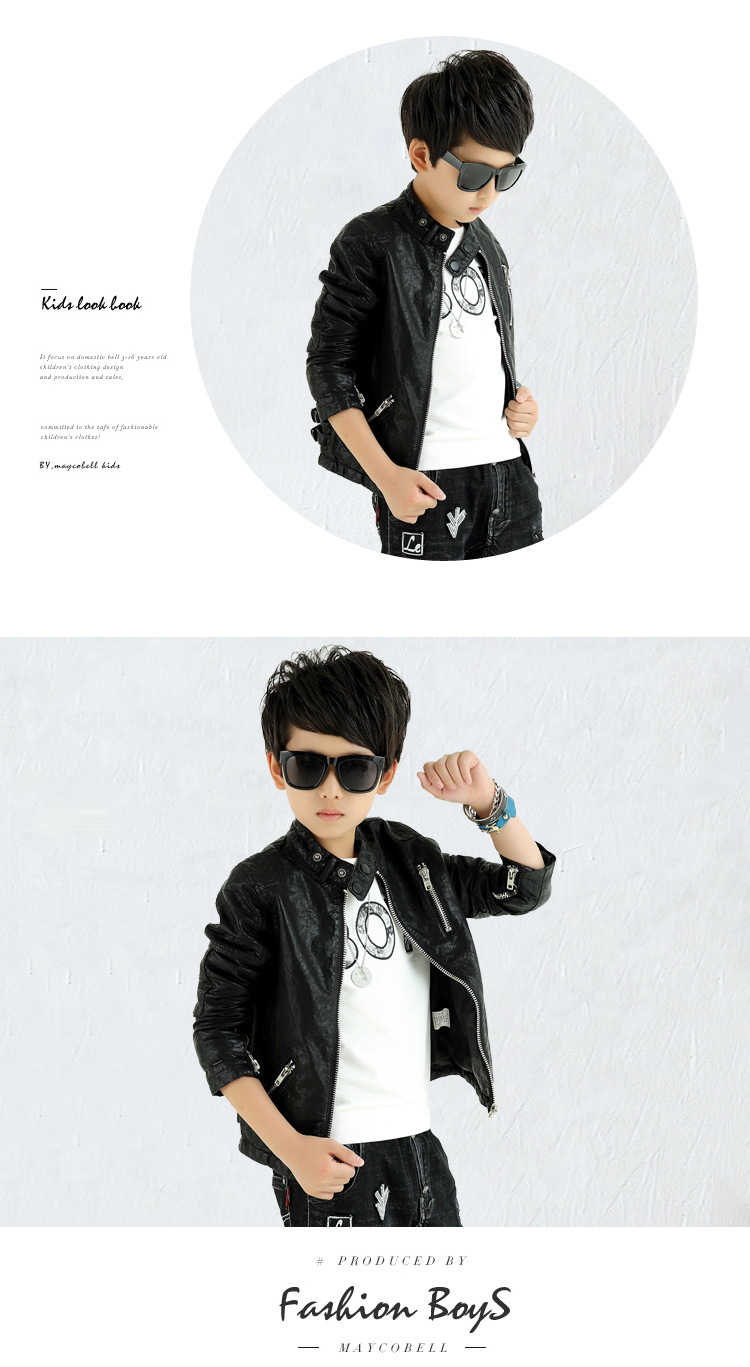 Veste pour garcon en cuir - Ref 2159328 Image 13