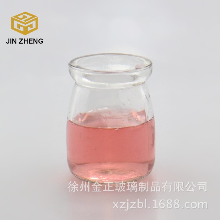 现货100ml无铅玻璃透明带盖烘培布丁瓶带盖酸奶瓶 耐高温果冻杯