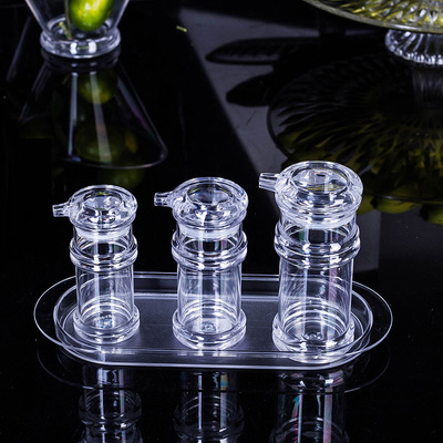 透明亚克力油瓶 胡椒粉瓶 防漏塑料油瓶调料瓶调味瓶批发