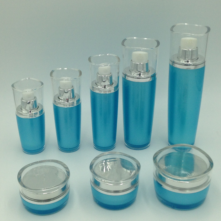 2018款荷叶瓶亚克力化妆品套装包材膏霜瓶 乳液瓶 厂家直销面霜