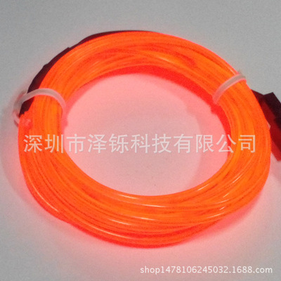 品质保证 高亮EL发光线 EL冷光线5米3V电池盒套装 EL冷光线厂家