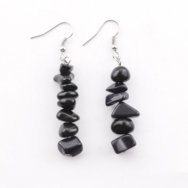 Earrings handmade crystal stone earrings simple natural stone DIY earrings multicolor stone earrings