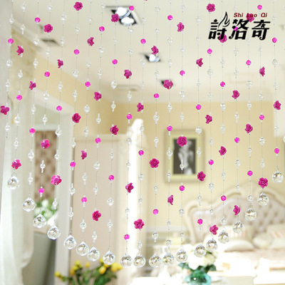 水晶珠帘隔断玄关帘成品门帘卧室帘客厅装饰现代简约婚庆帘批发