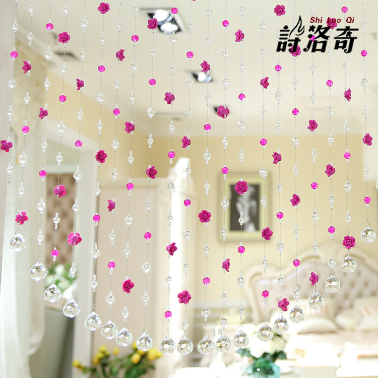 水晶珠帘隔断玄关帘成品门帘卧室帘客厅装饰现代简约婚庆帘批发