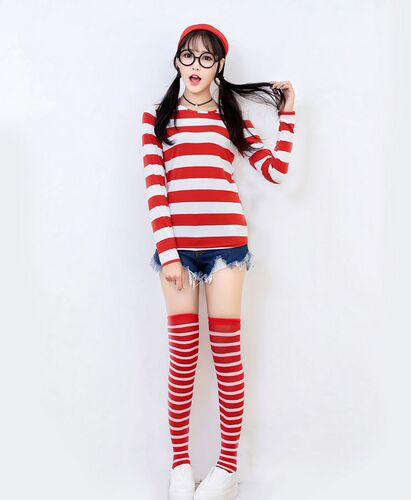 Wally Cosplay Costume, Smart Wally, UK Anime Character Halloween Parent-Child Set