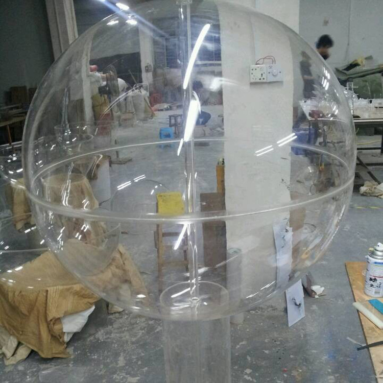 亚克力风水球 压克力喷泉 别墅小区流水摆件 厂家制作水晶转运球