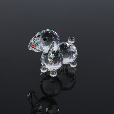 工艺品水晶狗居家饰品摆件十二生肖小动物促销礼品婚庆礼物厂家直|ms