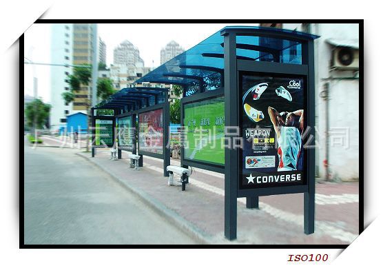 广州深圳梅州厂家专业制作镀锌烤漆候车亭不锈钢烤漆候车亭