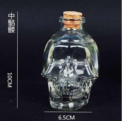 骷髅头瓶 个性玻璃瓶 骨头瓶 骷髅酒瓶 骷髅头玻璃瓶 红酒瓶