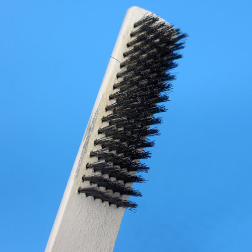 Wooden handle 6-row wire brush Wenwan wire brush wooden handle Rudraksha currency cleaning and decontamination