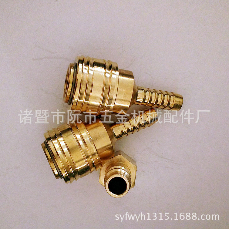 黄铜德式快速接头 5/16压缩空气德式快接母接 hose end coupler