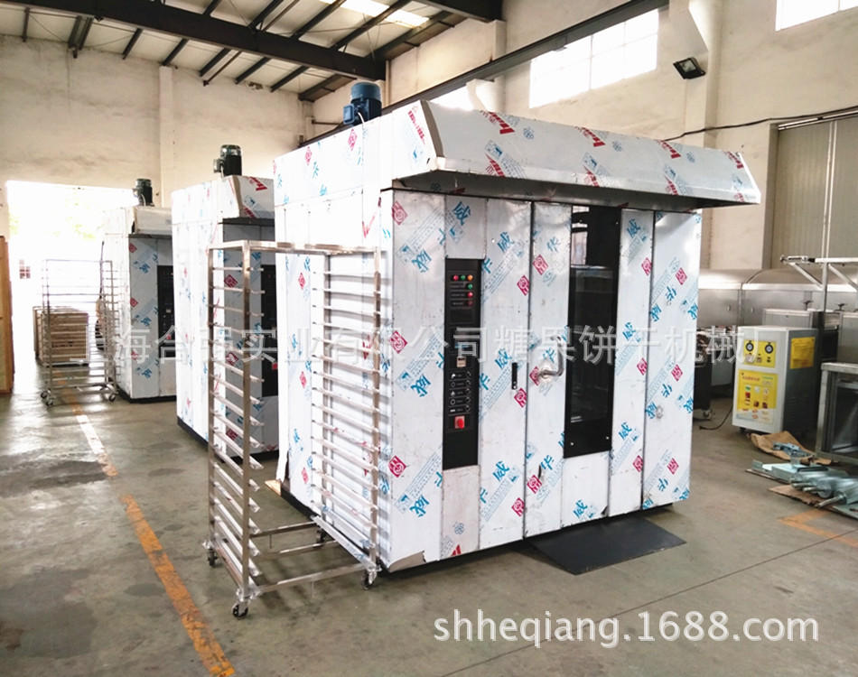 厂家供应 燃油热风旋转炉 32盘旋转烤箱 下面转盘式旋转炉 合强牌