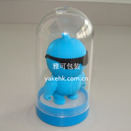 厂家定制注塑塑胶塑料公仔玩具U盘包装盒 水晶盒