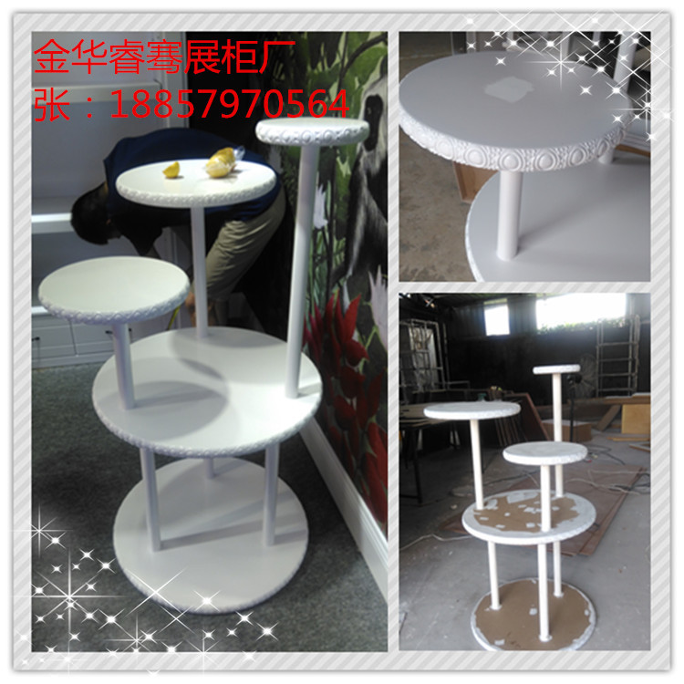 定制圆形白色展示柜 展柜 仿欧式彩色展示柜 诸暨袜业展示柜厂家
