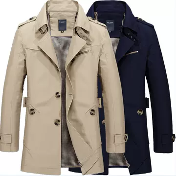 Men's Casual Jackets Coats Trench Coats - ShopShipShake