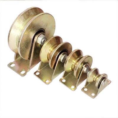 wholesale 32 colour steel Track wheel Fixed pulley Doors and windows Circular tube Track wheel Rust Metal pulleys