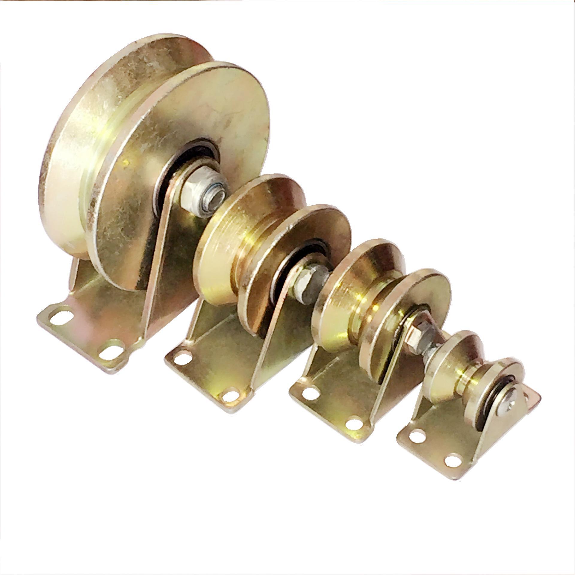 wholesale 32 colour steel Track wheel Fixed pulley Doors and windows Circular tube Track wheel Rust Metal pulleys