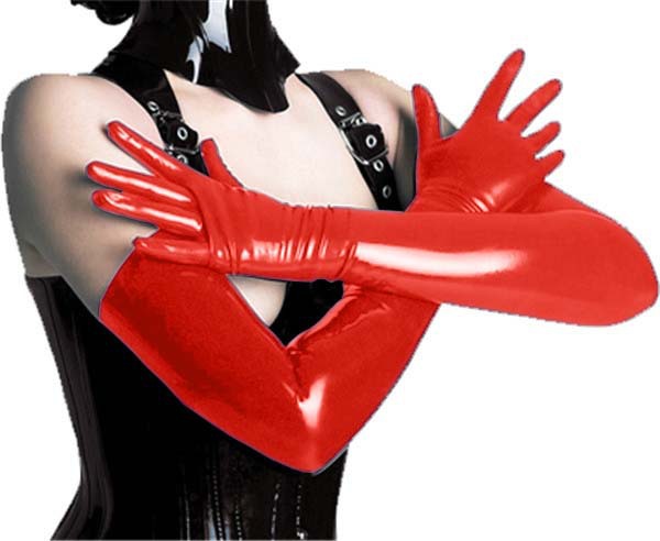 Patent Leather Long Tube Gloves NSFQQ77739