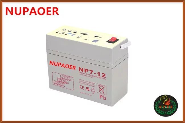 NUPAOER品牌12V7A多功能太阳能蓄电池厂价批发外销