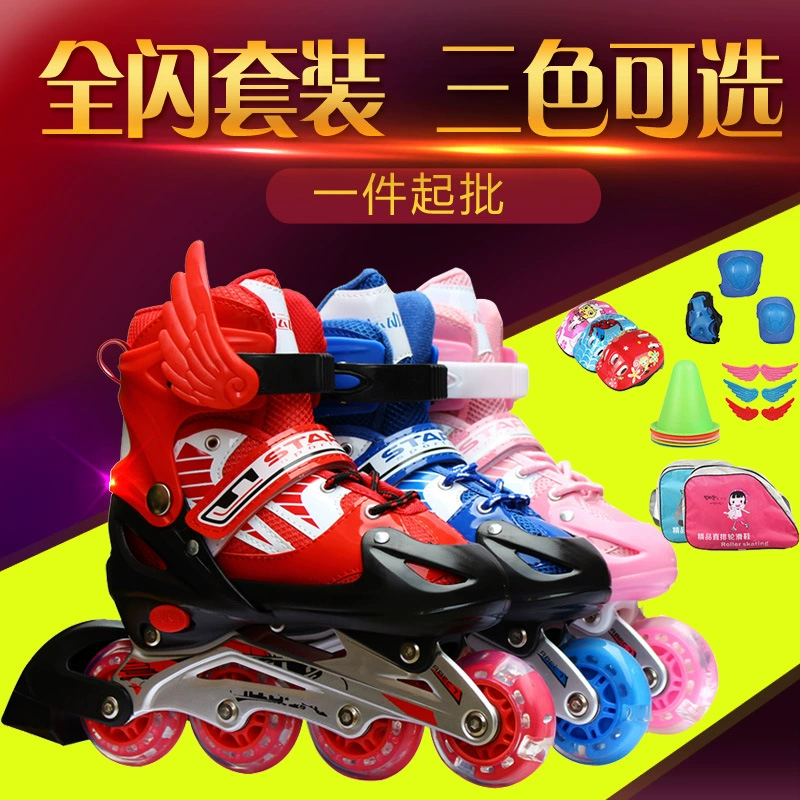 Детские коньки подходят От 3 до 12 лет мальчики и девочки Взрослые роликовые коньки оптом