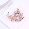 Metal pin, crystal, brooch lapel pin, accessory, Korean style, wholesale