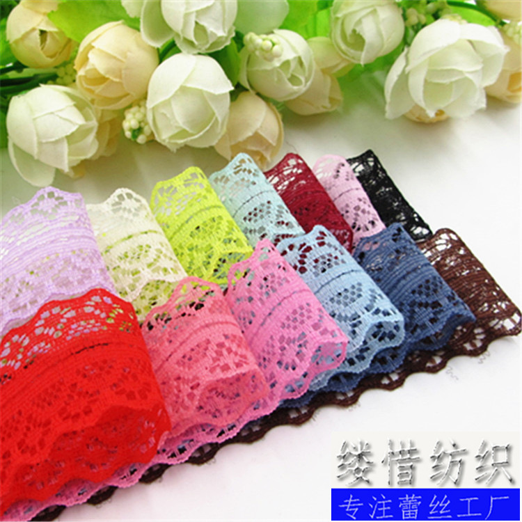 供应3cm蕾丝花边 15色无弹蕾丝 玩具装饰花边DIY外贸蕾丝花边辅料